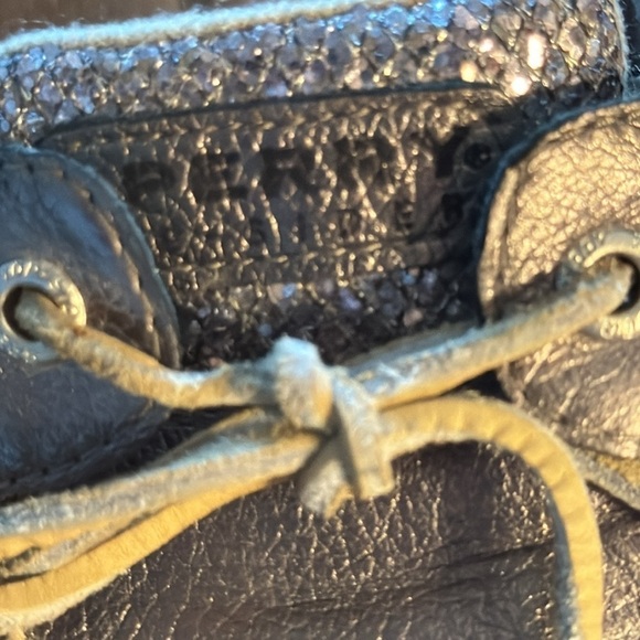 Sperry Ángel fish boat shoes silver / glitter leather lace up women’s sz 9 1/2 - Picture 12 of 12